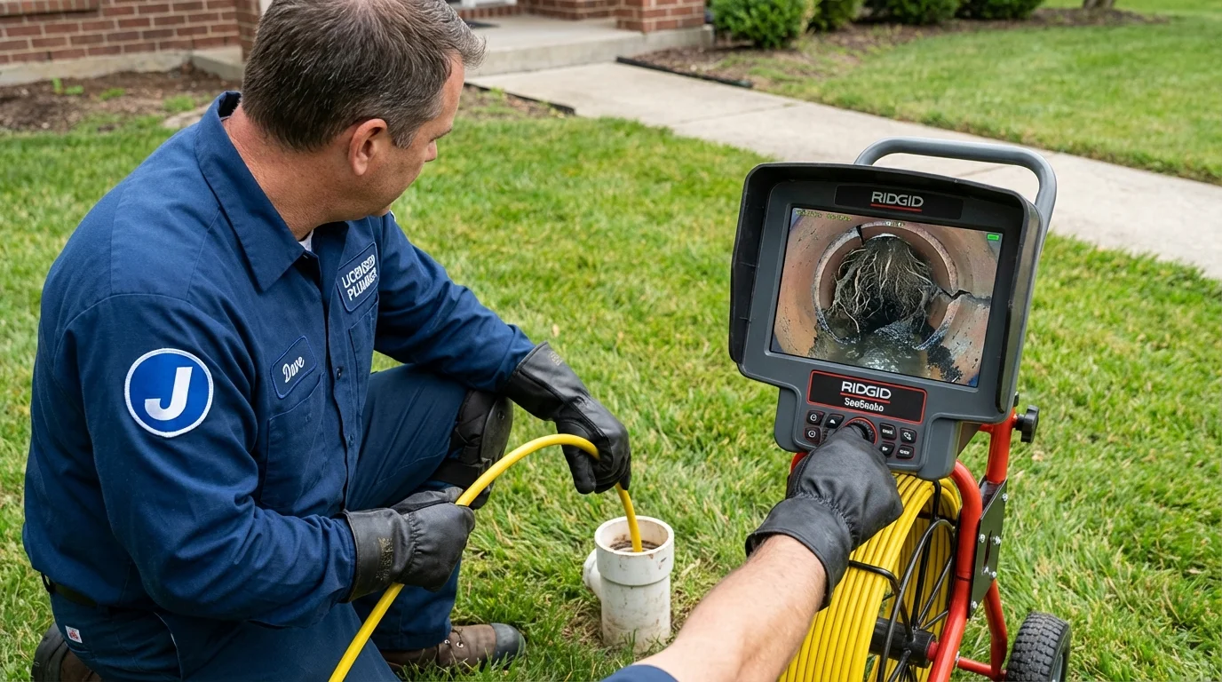 Sewer camera inspection being performed by Johns Plumbing LLC in Fishkill